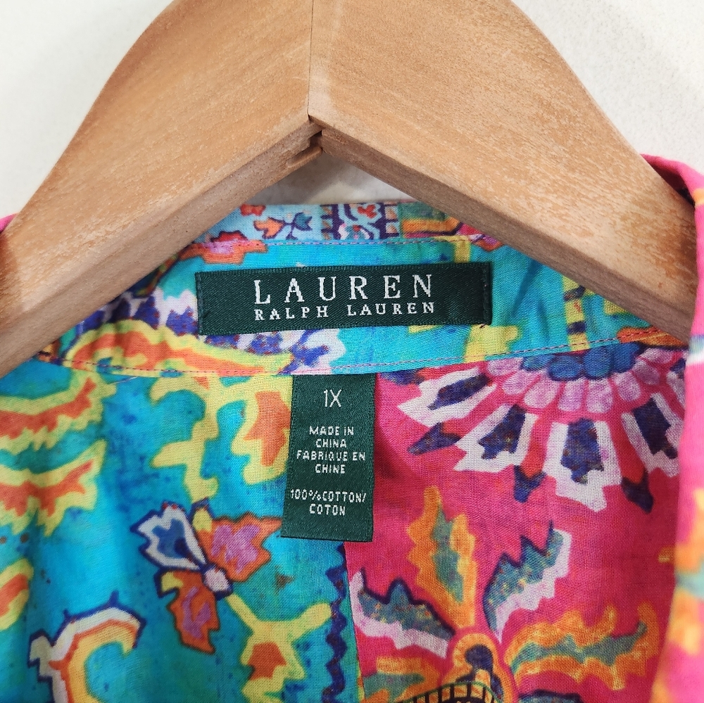 Lauren Ralph Lauren Boho Button Down Top - Picture 5 of 5